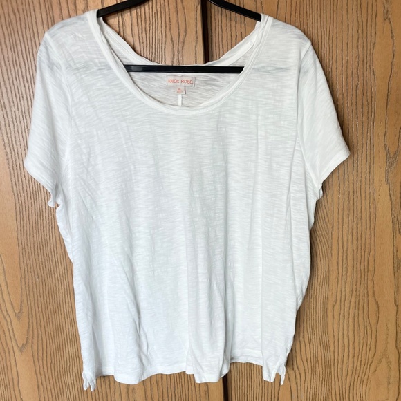 KNOX ROSE WOMEN’S ULTRA LIGHTWEIGHT WHITE SHORT SLEEVE T-SHIRT SIZE XXL - Picture 2 of 4